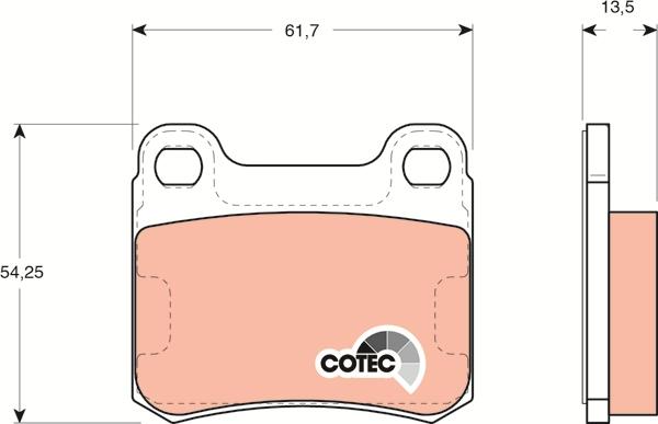 TRW GDB294 - Гальмівні колодки, дискові гальма autozip.com.ua