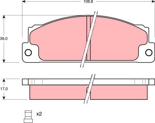 TRW GDB296 - Гальмівні колодки, дискові гальма autozip.com.ua