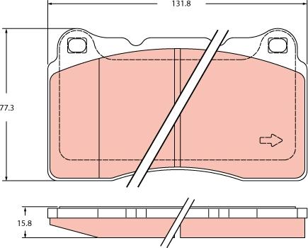 TRW GDB2453 - Гальмівні колодки, дискові гальма autozip.com.ua