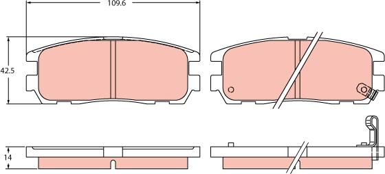 TRW GDB2452 - Гальмівні колодки, дискові гальма autozip.com.ua