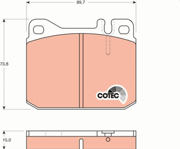 TRW GDB242 - Гальмівні колодки, дискові гальма autozip.com.ua