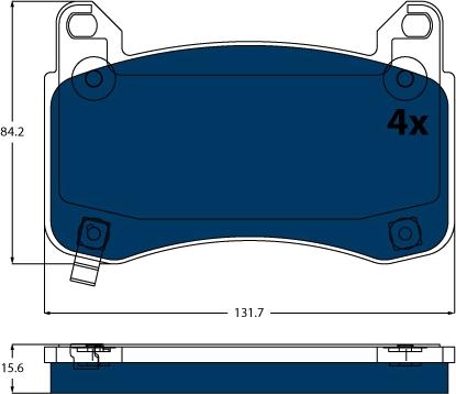 TRW GDB2555BTE - Гальмівні колодки, дискові гальма autozip.com.ua