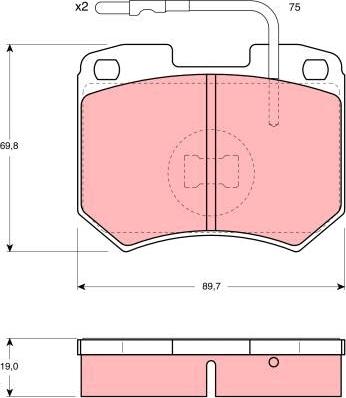 TRW GDB256 - Гальмівні колодки, дискові гальма autozip.com.ua