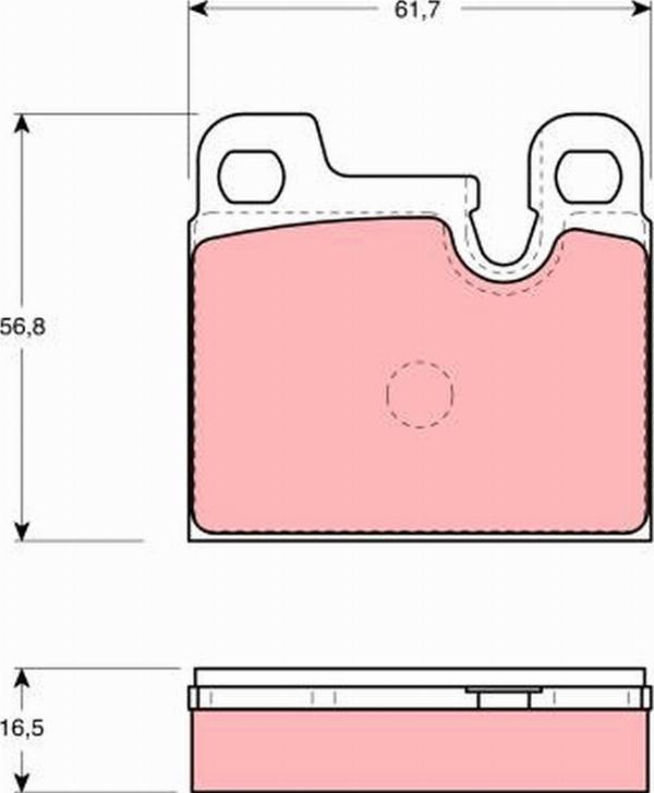TRW GDB258 - Гальмівні колодки, дискові гальма autozip.com.ua