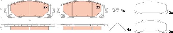 TRW GDB2530 - Гальмівні колодки, дискові гальма autozip.com.ua