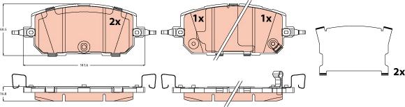 TRW GDB2537 - Гальмівні колодки, дискові гальма autozip.com.ua