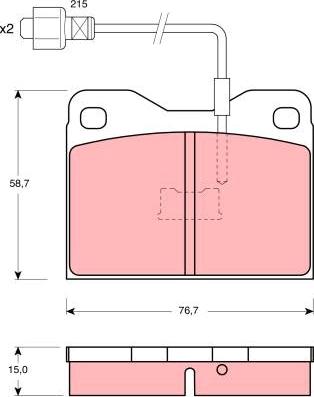 TRW GDB269 - Гальмівні колодки, дискові гальма autozip.com.ua