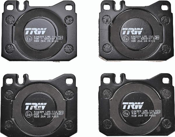 TRW GDB264 - Гальмівні колодки, дискові гальма autozip.com.ua