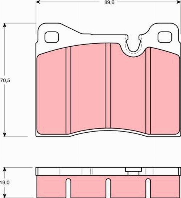 TRW GDB261 - Гальмівні колодки, дискові гальма autozip.com.ua