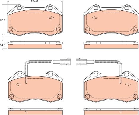 TRW GDB2049 - Гальмівні колодки, дискові гальма autozip.com.ua