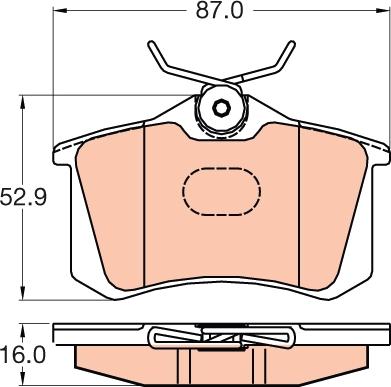 TRW GDB2040 - Гальмівні колодки, дискові гальма autozip.com.ua