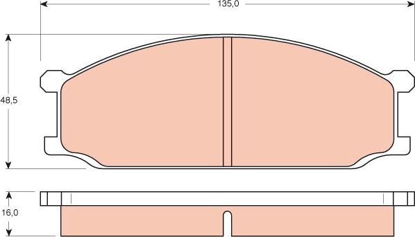 TRW GDB204 - Гальмівні колодки, дискові гальма autozip.com.ua