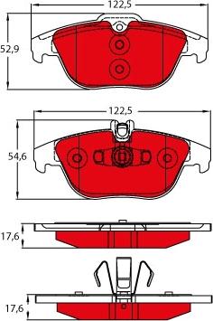 TRW GDB2051DTE - Гальмівні колодки, дискові гальма autozip.com.ua