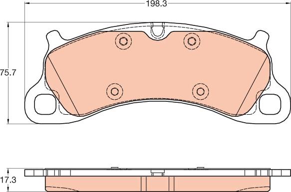 TRW GDB2057 - Гальмівні колодки, дискові гальма autozip.com.ua