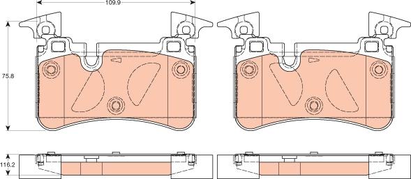 TRW GDB2061 - Гальмівні колодки, дискові гальма autozip.com.ua