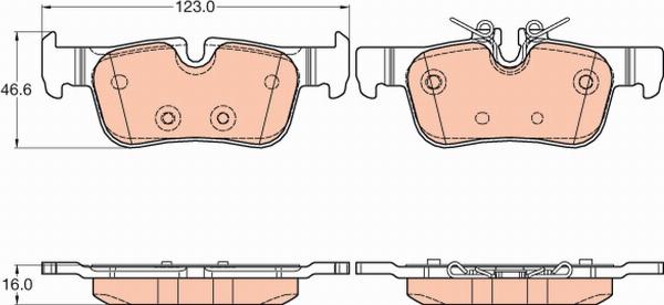 TRW GDB2063 - Гальмівні колодки, дискові гальма autozip.com.ua