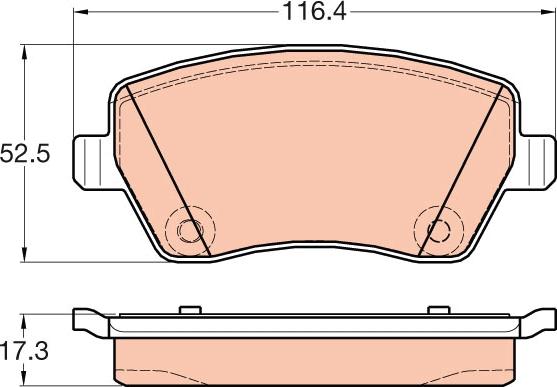 TRW GDB2017 - Гальмівні колодки, дискові гальма autozip.com.ua