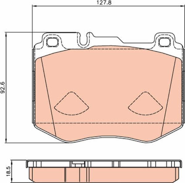 TRW GDB2081 - Гальмівні колодки, дискові гальма autozip.com.ua