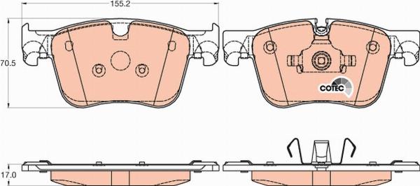 TRW GDB2035 - Гальмівні колодки, дискові гальма autozip.com.ua