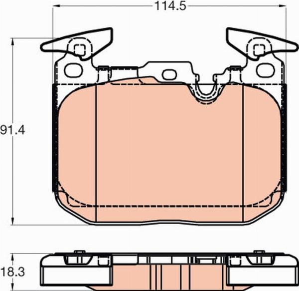 TRW GDB2031 - Гальмівні колодки, дискові гальма autozip.com.ua