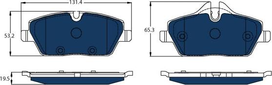 TRW GDB2038BTE - Гальмівні колодки, дискові гальма autozip.com.ua