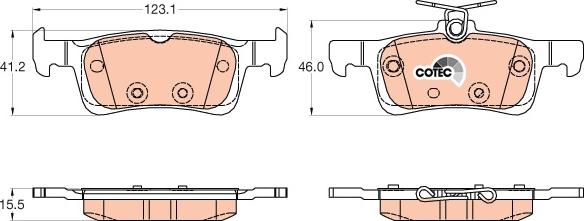 TRW GDB2037 - Гальмівні колодки, дискові гальма autozip.com.ua