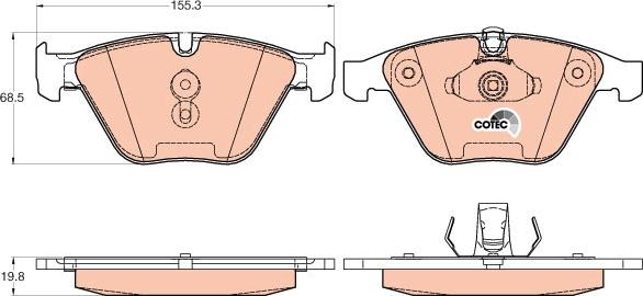 TRW GDB2021 - Гальмівні колодки, дискові гальма autozip.com.ua