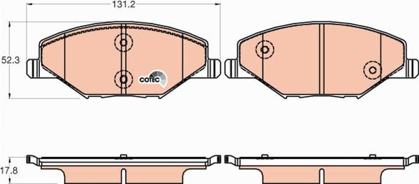 TRW GDB2027 - Гальмівні колодки, дискові гальма autozip.com.ua