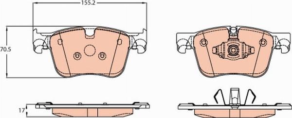 TRW GDB2193 - Гальмівні колодки, дискові гальма autozip.com.ua