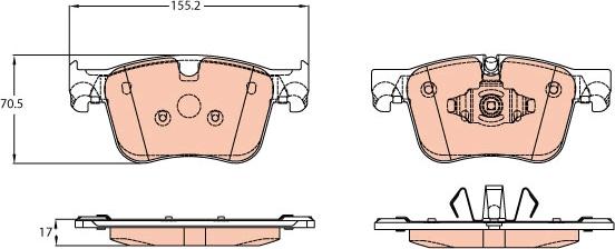 TRW GDB2193 - Гальмівні колодки, дискові гальма autozip.com.ua