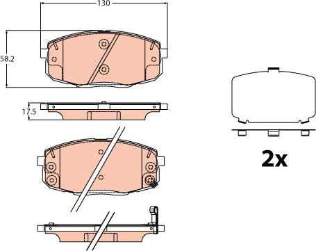 TRW GDB2192 - Гальмівні колодки, дискові гальма autozip.com.ua