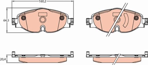 TRW GDB2143 - Гальмівні колодки, дискові гальма autozip.com.ua