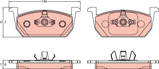 TRW GDB2159 - Гальмівні колодки, дискові гальма autozip.com.ua