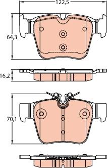 TRW GDB2154 - Гальмівні колодки, дискові гальма autozip.com.ua