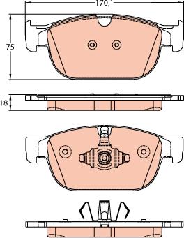 TRW GDB2153 - Гальмівні колодки, дискові гальма autozip.com.ua