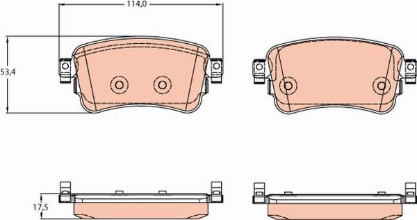 TRW GDB2166 - Гальмівні колодки, дискові гальма autozip.com.ua