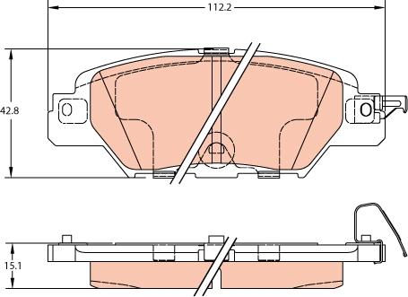 TRW GDB2163 - Гальмівні колодки, дискові гальма autozip.com.ua