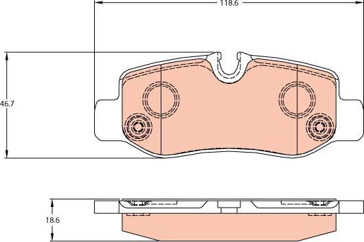 TRW GDB2102 - Гальмівні колодки, дискові гальма autozip.com.ua