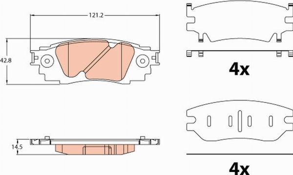 TRW GDB2183 - Гальмівні колодки, дискові гальма autozip.com.ua