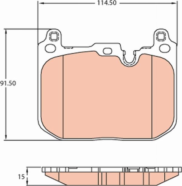 TRW GDB2137 - Гальмівні колодки, дискові гальма autozip.com.ua