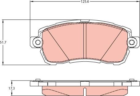 TRW GDB2176 - Гальмівні колодки, дискові гальма autozip.com.ua