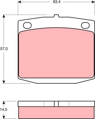 TRW GDB235 - Гальмівні колодки, дискові гальма autozip.com.ua