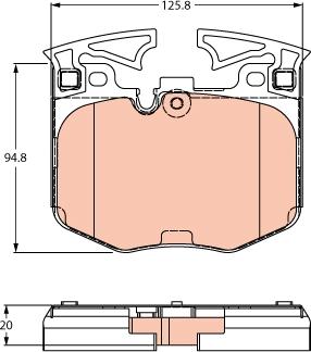 TRW GDB2260 - Гальмівні колодки, дискові гальма autozip.com.ua