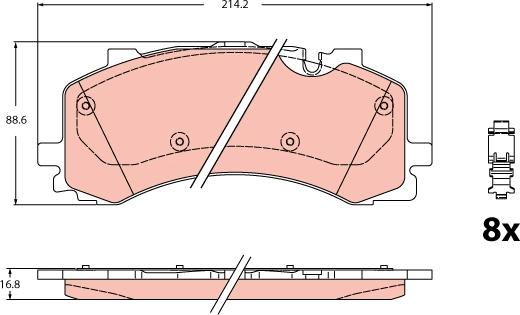 TRW GDB2235 - Гальмівні колодки, дискові гальма autozip.com.ua