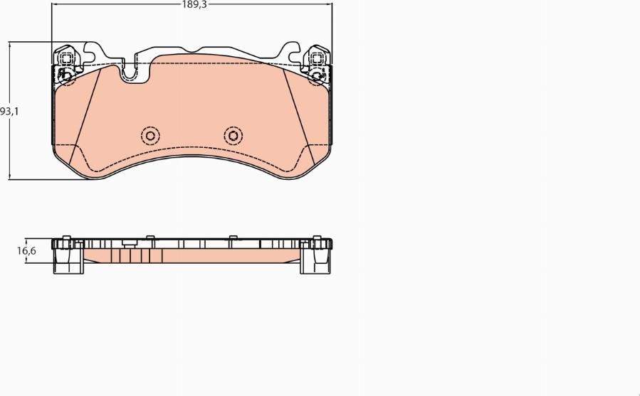 TRW GDB2220 - Гальмівні колодки, дискові гальма autozip.com.ua