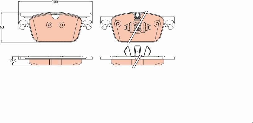 TRW GDB2221 - Гальмівні колодки, дискові гальма autozip.com.ua