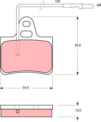 TRW GDB278 - Гальмівні колодки, дискові гальма autozip.com.ua