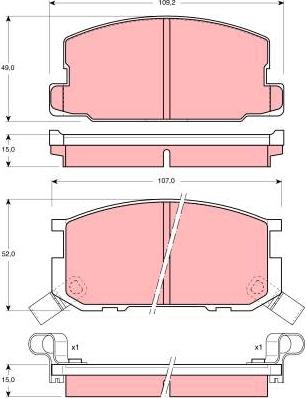 TRW GDB799 - Гальмівні колодки, дискові гальма autozip.com.ua