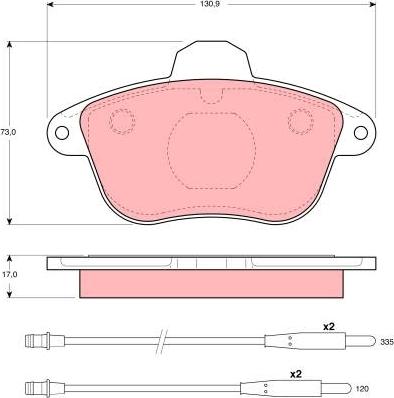 TRW GDB796 - Гальмівні колодки, дискові гальма autozip.com.ua