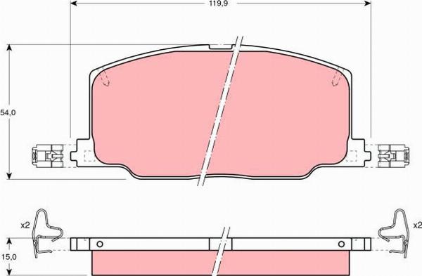 TRW GDB798 - Гальмівні колодки, дискові гальма autozip.com.ua
